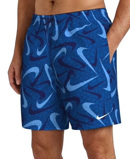 Мужские шорты для плавания Volley с логотипом Nike длиной 7 дюймов, синие