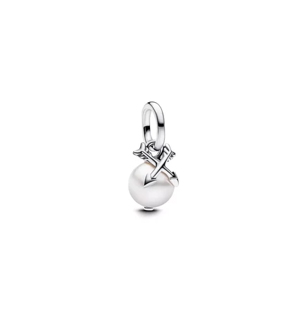  Мини-брелоки с искусственным жемчугом и стрелками на крючках sterling silver