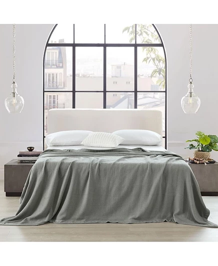 Плед Egyptian Linens 100% хлопок King/CalKing, серый
