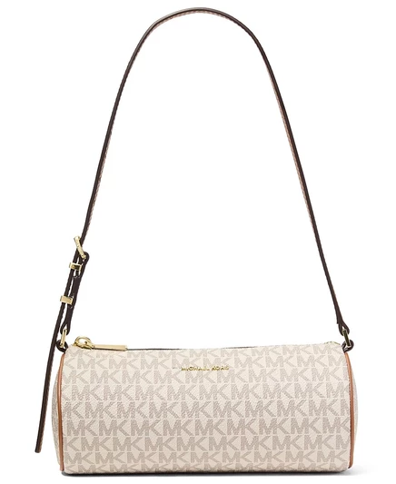 Сумка-мешочек MICHAEL Michael Kors Izzy Small Barrel белого цвета