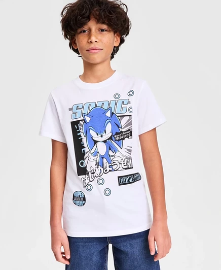 Мальчиковая футболка Epic Threads Sonic, белая