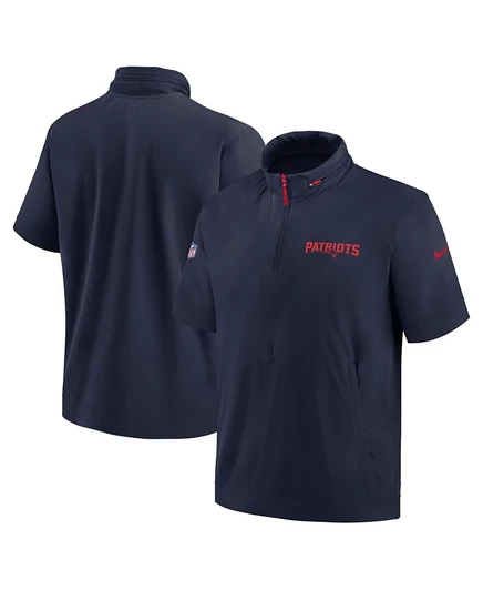 Мужская худи Nike New England Patriots Sideline с полу-молнией, синяя