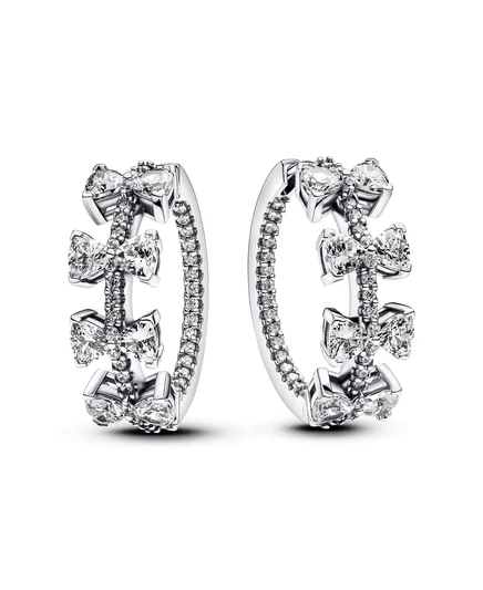  Сверкающие серьги-кольца в виде бантика из чистого серебра sterling silver