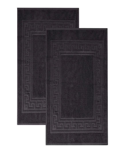 Набор из 2 ковриков для ванной Superior Greek Key, черных