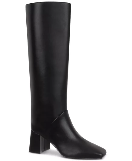  Женские сапоги до колена Millerr с квадратным носком, созданные для Macy's  black smooth