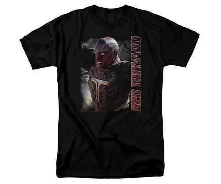 Футболка для взрослых Supergirl Mens Red Tornado с коротким рукавом black