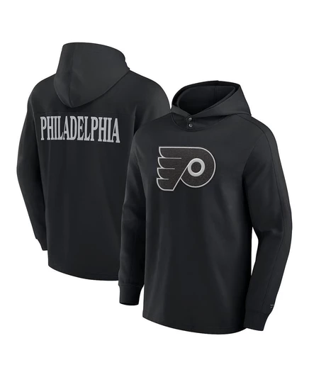 Мужской лонгслив‑худи Fanatics Philadelphia Flyers, черный