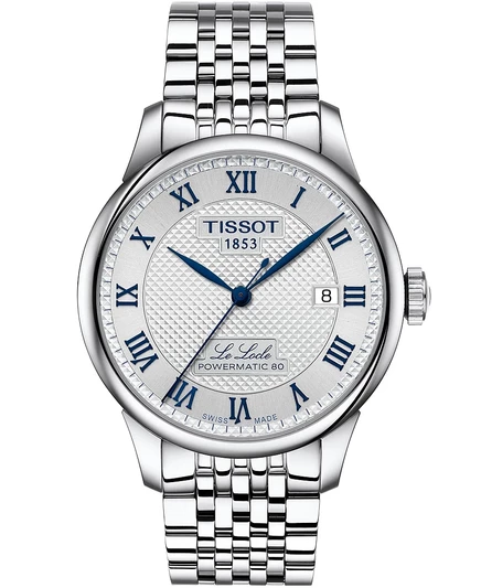 Мужские швейцарские автоматические часы Tissot Le Locle Powermatic 80 с браслетом из нержавеющей стали 39 мм