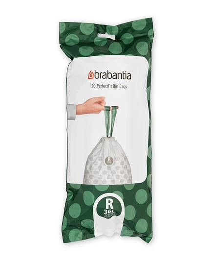 Мусорные пакеты Brabantia perfectFit Code R 36 л, 120 шт, белые