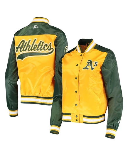 Женская куртка Starter Oakland Athletics, золотая