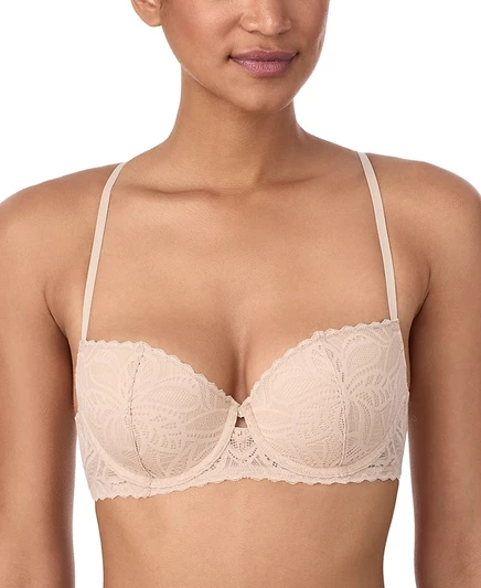 Женский бюстгальтер DKNY DK7555 балконет кружевной, бежевый