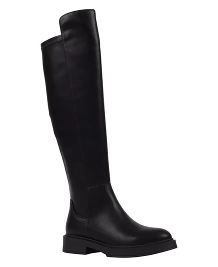  Женские классические эластичные сапоги до колена Alya black