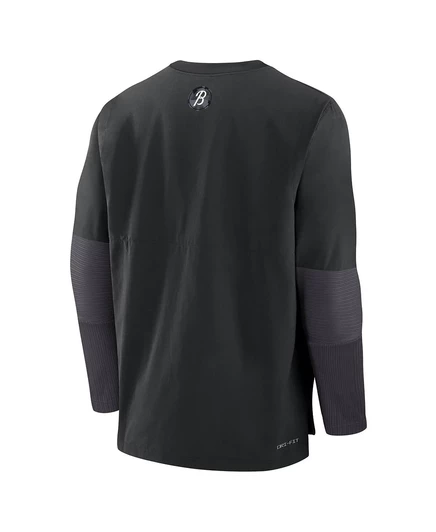 Мужская черная футболка с длинным рукавом Baltimore Orioles Authentic Collection City Connect от Nike Tri-Blend Performance black