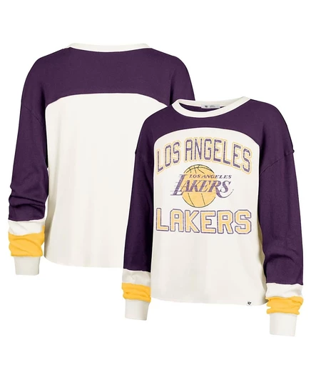 Женская футболка '47 Brand Los Angeles Lakers, кремовая