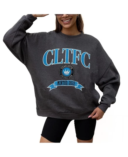 Женское худи Gameday Couture Seal The Deal (Charlotte FC), антрацитовый