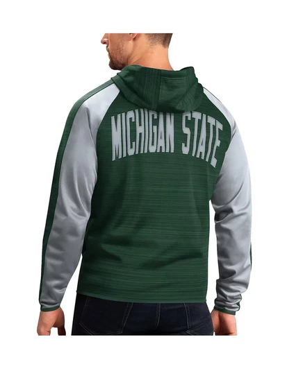 Мужская худи G-III Sports Michigan State на молнии, зеленая