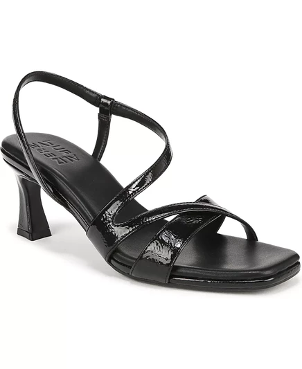  Женские модельные босоножки Kieran с открытым квадратным носком black faux patent