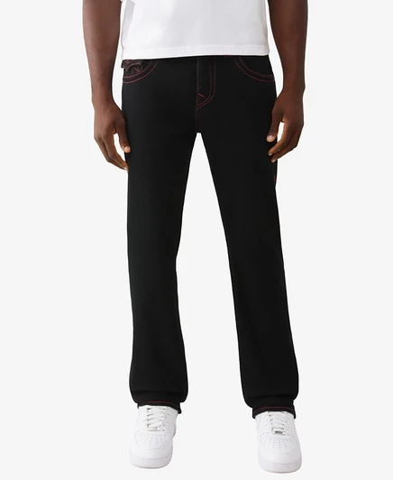 Мужские джинсы True Religion Ricky прямого кроя, черные