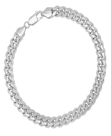 Унисекс браслет steeltime кубинского плетения, серебристый