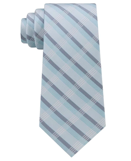 Мужской галстук в кремовую клетку Calvin Klein синего цвета