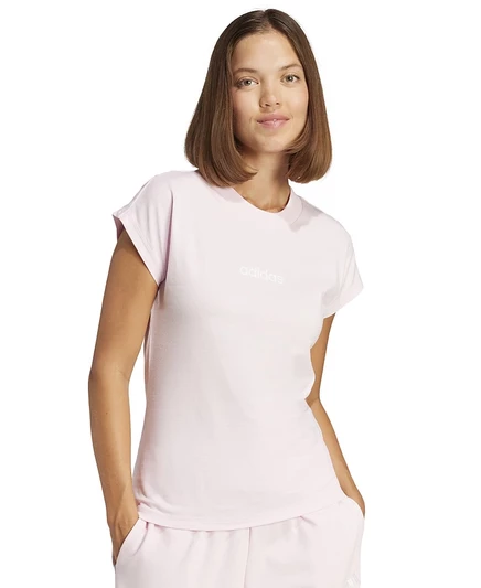 Женская футболка Adidas Essentials Linear, розовая