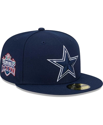 Мужская приталенная шляпа New Era Navy Dallas Cowboys с основной нашивкой 59-го размера.