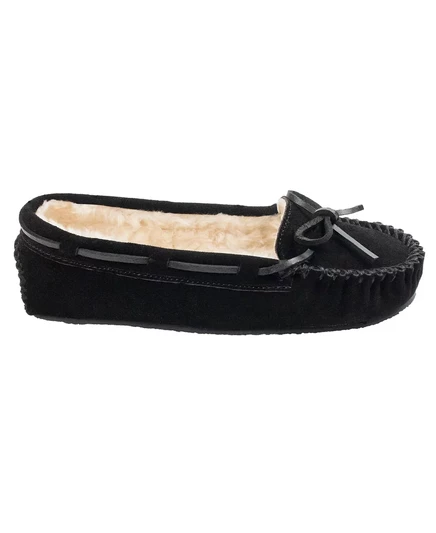 Женские тапочки Minnetonka Cally, замша, черные