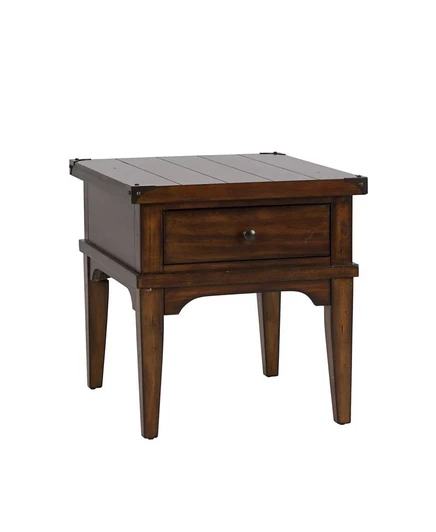 Торцевой столик Liberty Furniture Aspen Skies красновато-коричневого цвета