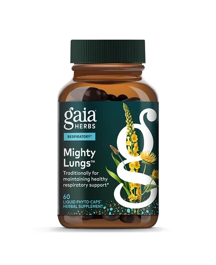 БАД Gaia Herbs Mighty Lungs для поддержки дыхания, 60 капсул