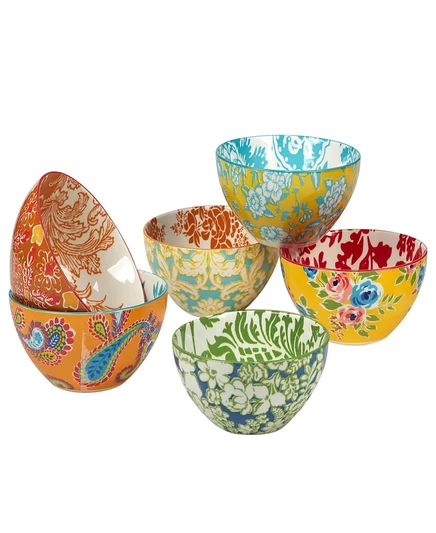 Набор мисок Damask Floral 6 пр., разноцветные