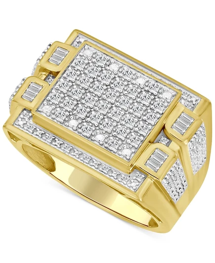 Мужское кольцо Macy's Diamond Statement 0,5 карат, 10K, золотое
