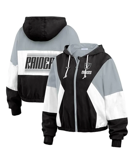 Женская ветровка WEAR by Erin Andrews Raiders, черно-серая
