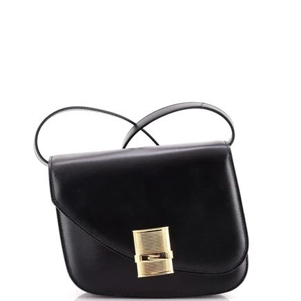 Женская сумка Salvatore Ferragamo Small Fiamma кожаная, черная