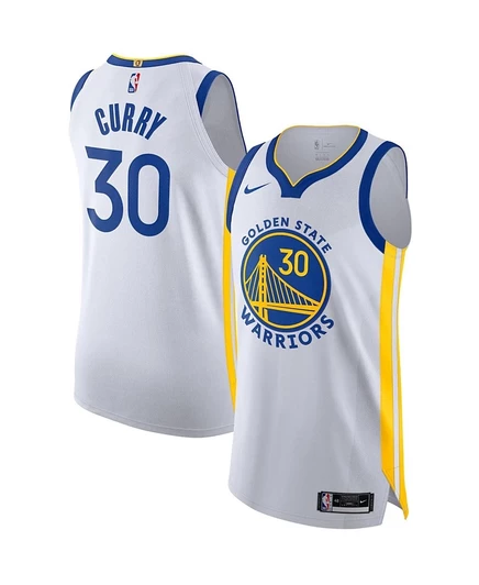 Мужская футболка Nike Stephen Curry White Golden State Warriors 2020/21 из натуральной кожи - Association Edition white