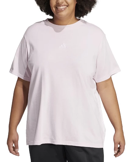 Женская футболка Adidas Essentials Plus Size, розовая