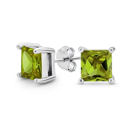 Серьги-пусеты Bling Jewelry, оливковые