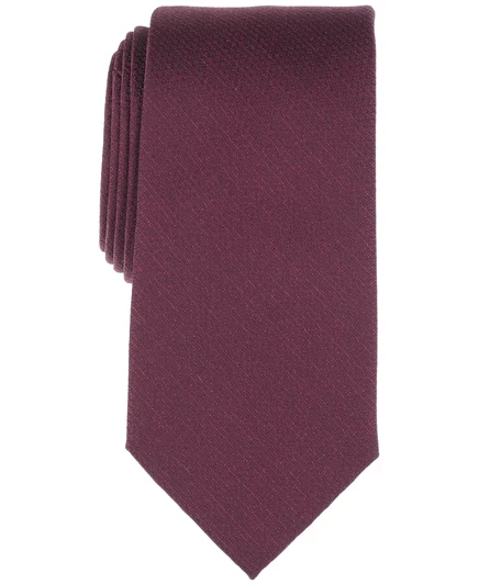 Мужской однотонный галстук Dunbar Michael Kors с микроузором burgundy