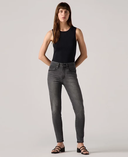 Женские эластичные джинсы-скинни Levi's 721 с высокой посадкой, черные