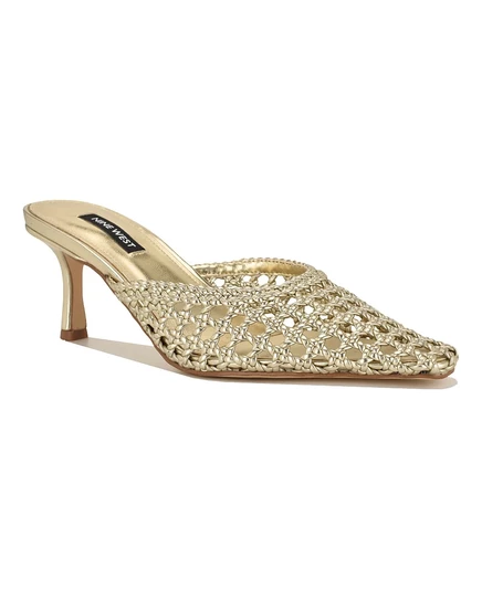 Женское платье-мюли на каблуке Kitten Heel от Nine West из ткани Camenlaw цвета слоновой кости/кремовый