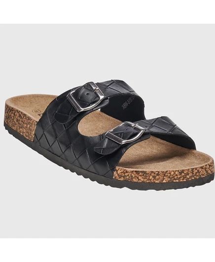 Мужские сандалии Alpine Swiss Contour с двумя ремнями, черные