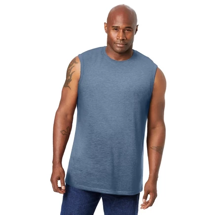 Мужская майка KINGSIZE Big & Tall Shrink‑Less, синяя
