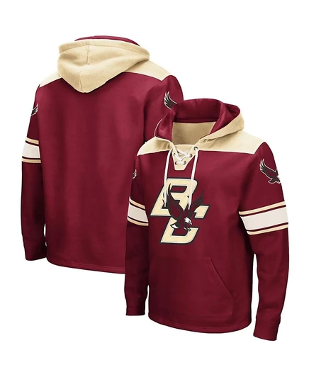 Мужская худи Colosseum 2.0 Lace-Up Boston College Eagles, бордовая