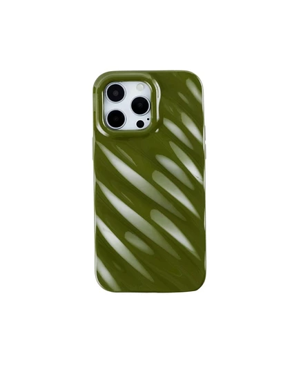 Чехол Auramma Green Silk Look для iPhone 14 Pro зеленый