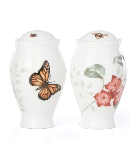 Набор солонка и перечница Lenox Butterfly Meadow, белый