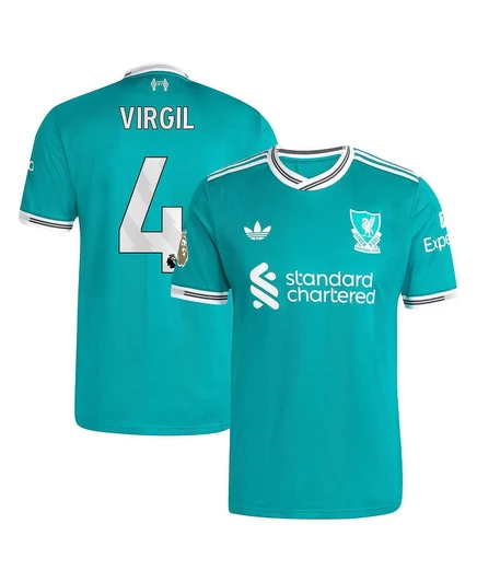 Мужская футболка Adidas Virgil van Dijk аутентичная, зеленая