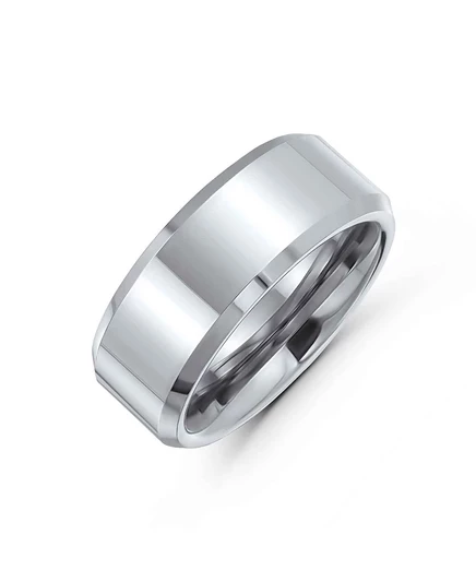 Кольцо Bling Jewelry титановое 8 мм, серебристое