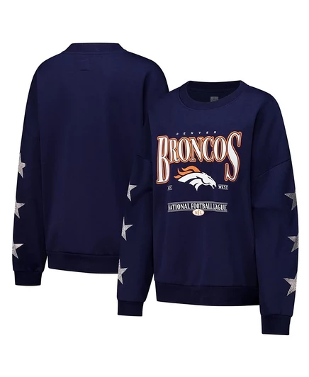 Женский пуловер Gameday Couture Broncos со стразами, синий