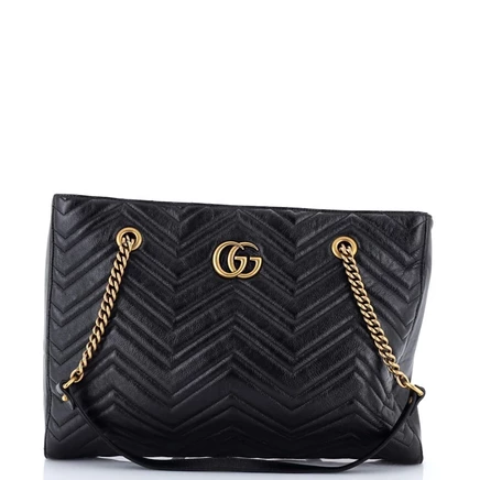 Женская сумка Gucci GG Marmont Zip Tote, черная