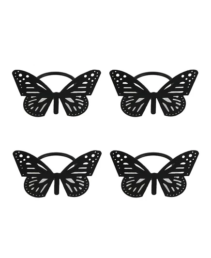Кольца для салфеток Design Imports, черные, 4 шт.