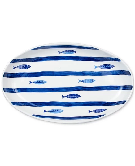 Сервировочное блюдо Euro Ceramica Costa Azul, синее